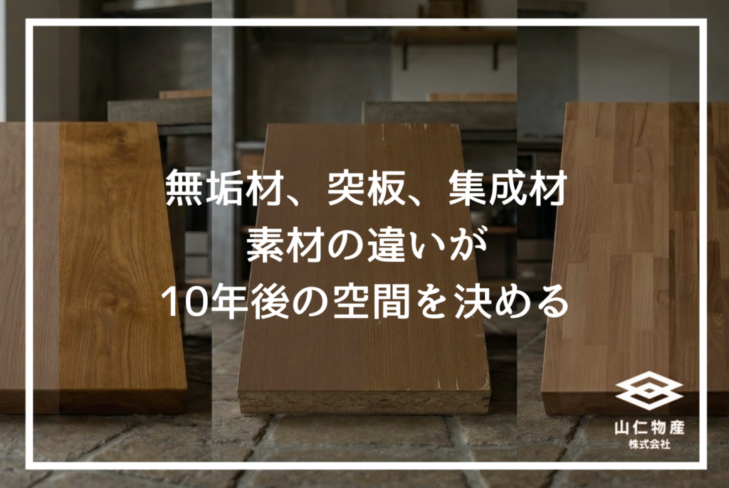 無垢材カウンター|木材・天板の種類と塗装を設計者が語れる選び方