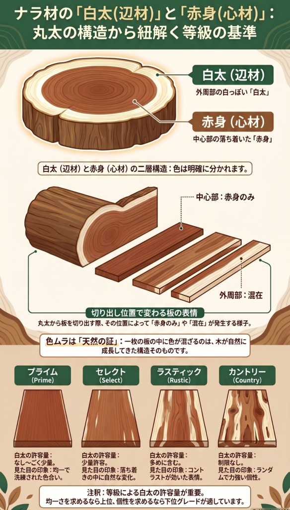 広葉樹ナラ材とは何か？木材のプロが教える特徴・経年変化・選び方の完全ガイド